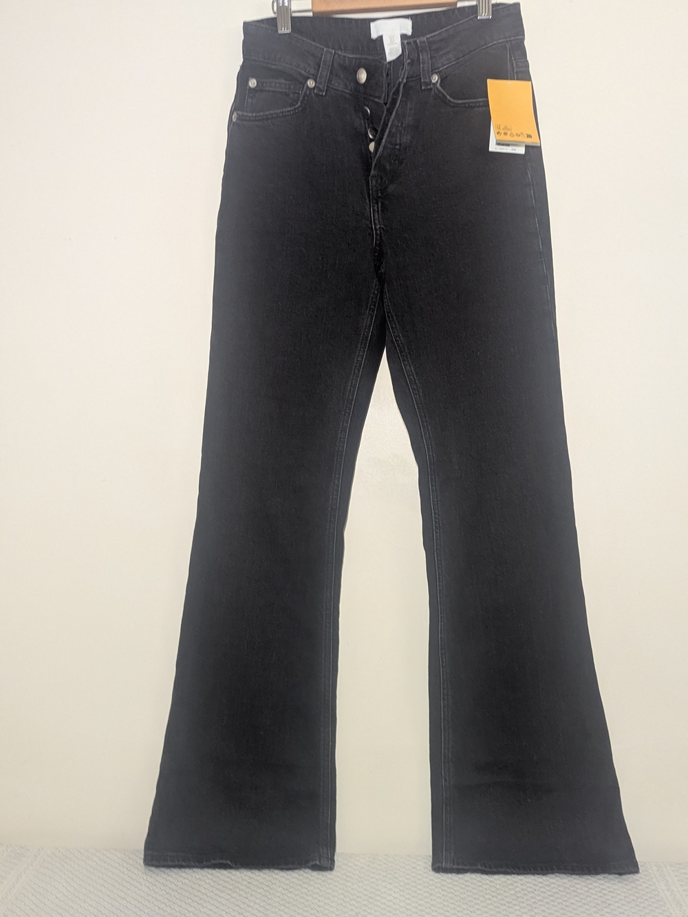 H&M  Black Women's High-Rise Flared Jeans